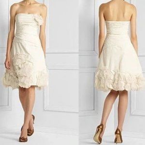 NWT BCBGMaxAzaria off-white/ivory mini dress in 2P